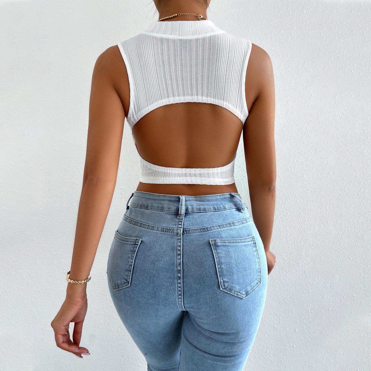 Cord Knit Cropped Sweater